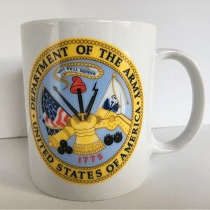 Army Mug Department Of The White Ceramic Seal Logo EUC Armed Services USA EUC